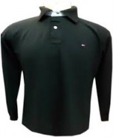 Camisa Polo Masculina Manga Longa Estilo Tommy Hilfiger. Diversas Cores e Tamanhos