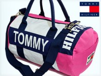 Bolsa Estilo Tommy Hilfiger - ROSA C/ BRANCO